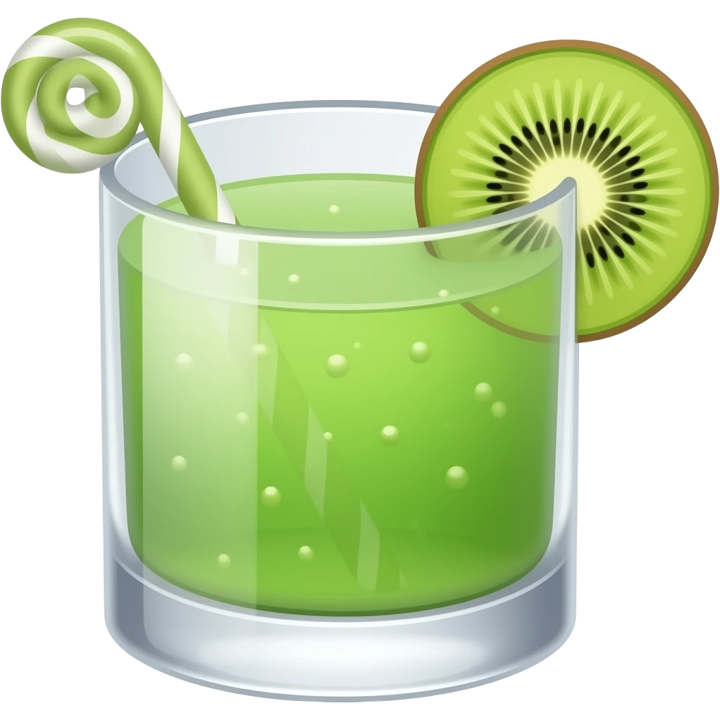 Kiwi Daiquiri, no extra fruit, glass only emoji