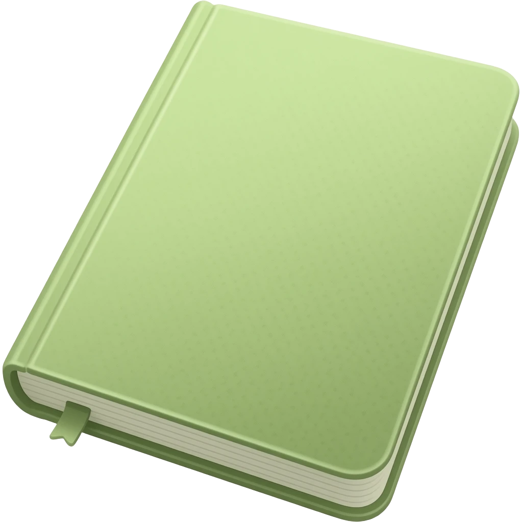 sage thin notebook emoji