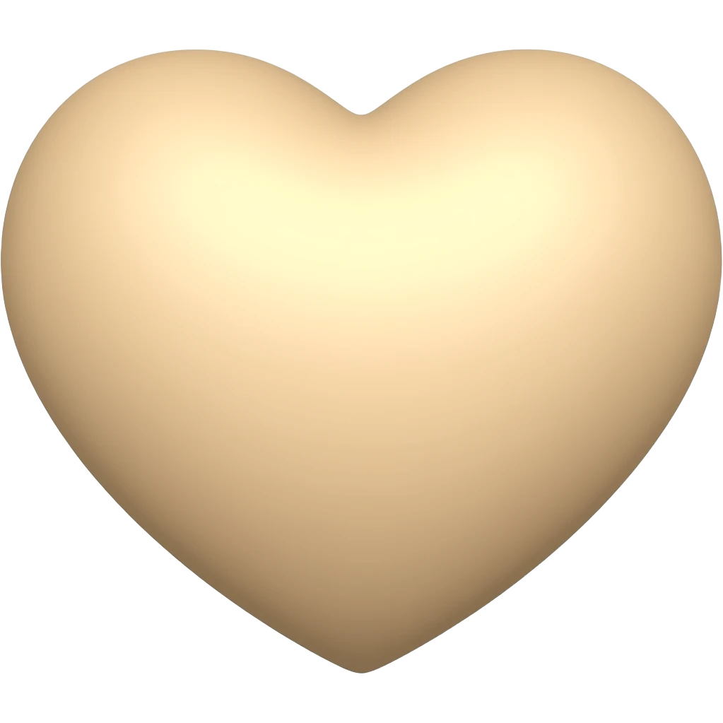 Beige heart emoji