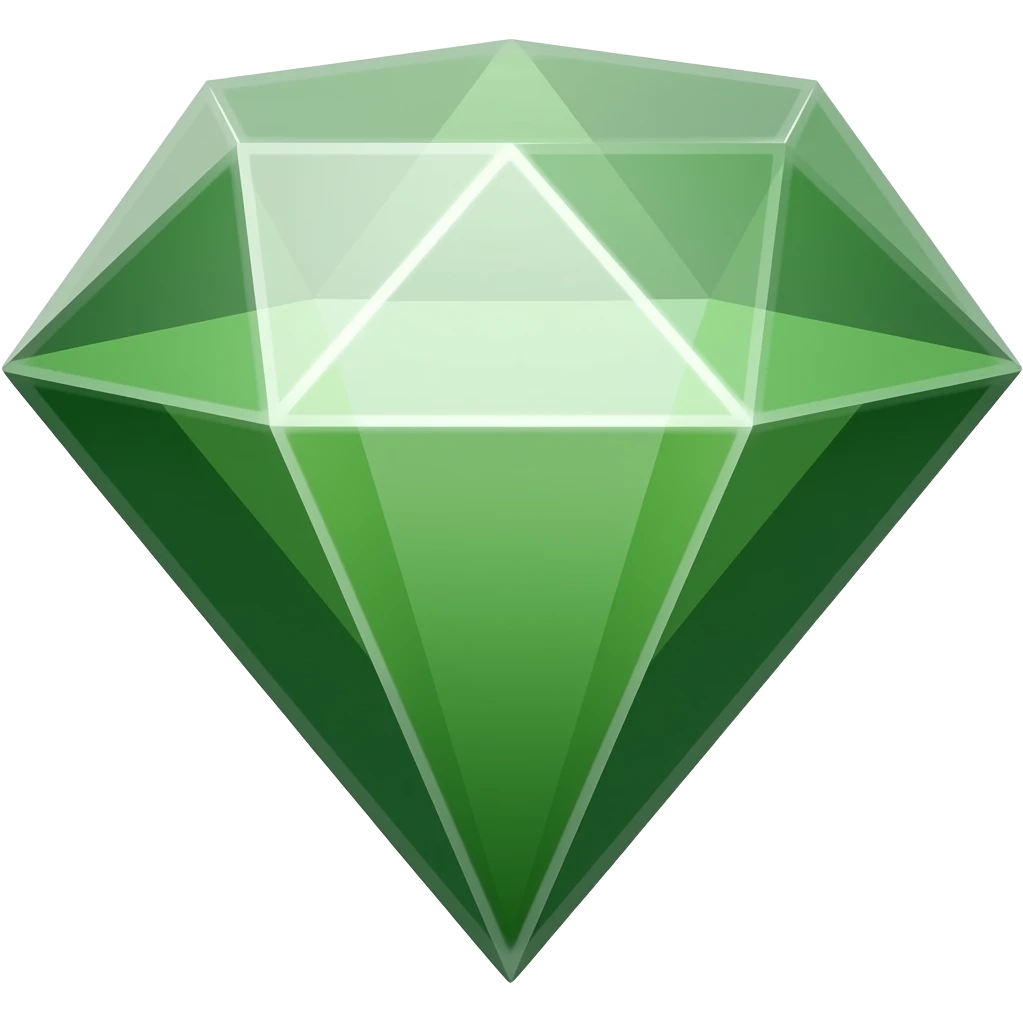 💎 but green emoji