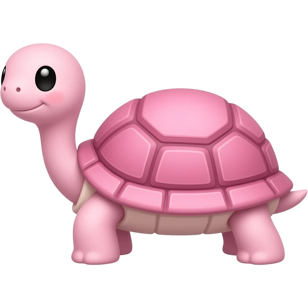 Cute pink turtle emoji