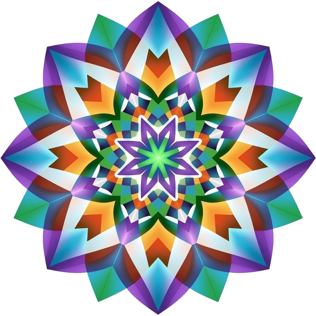 A kaleidoscope emoji
