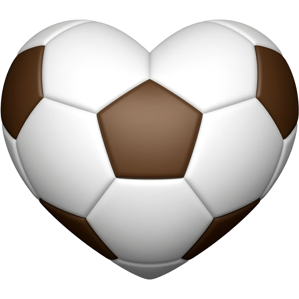 Fodboldt hjerte emoji