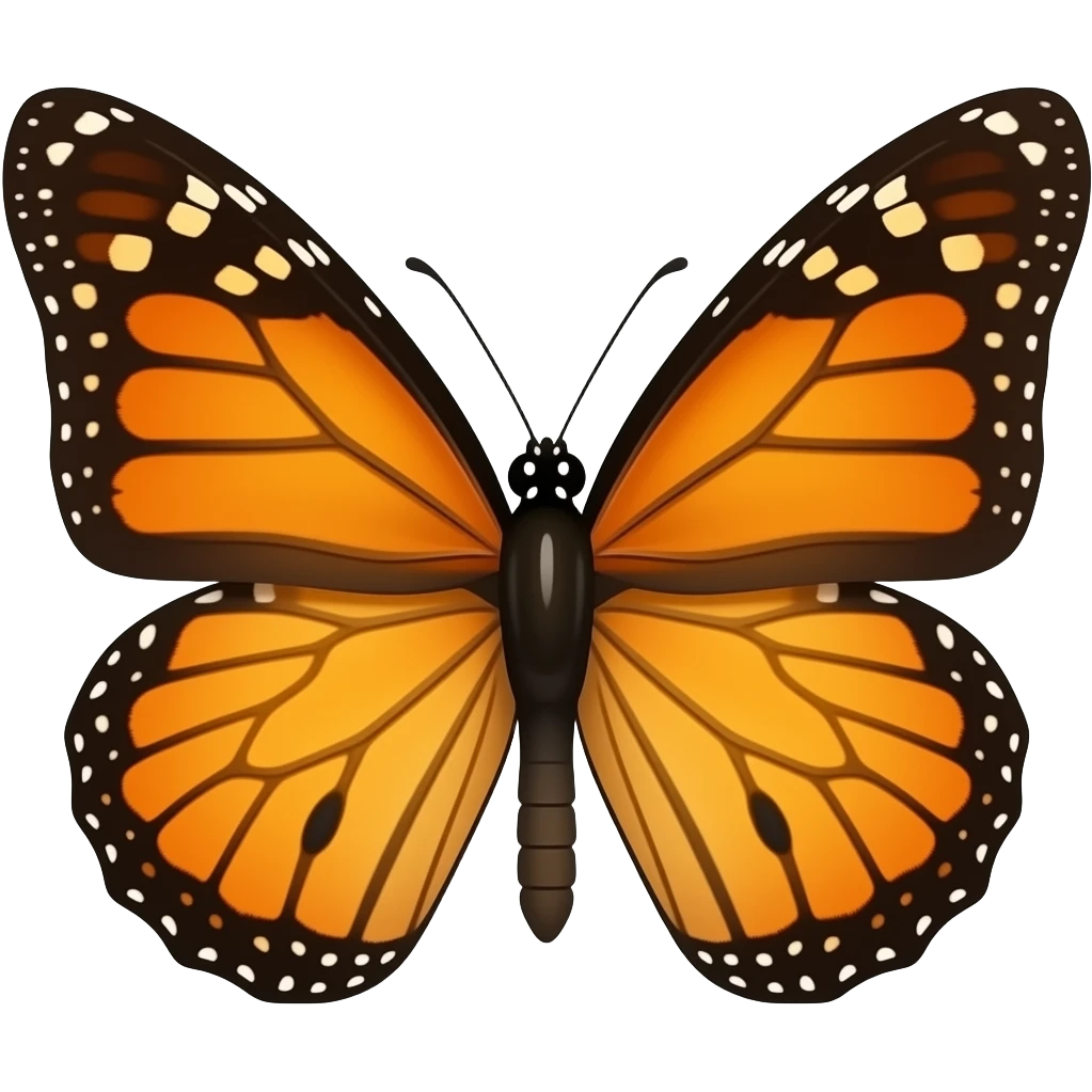 orange butterfly emoji