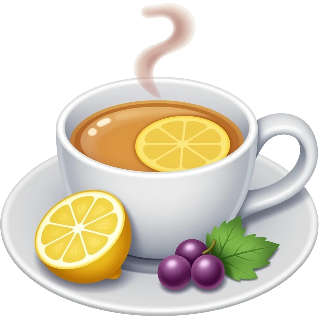 grape tea no lemon emoji