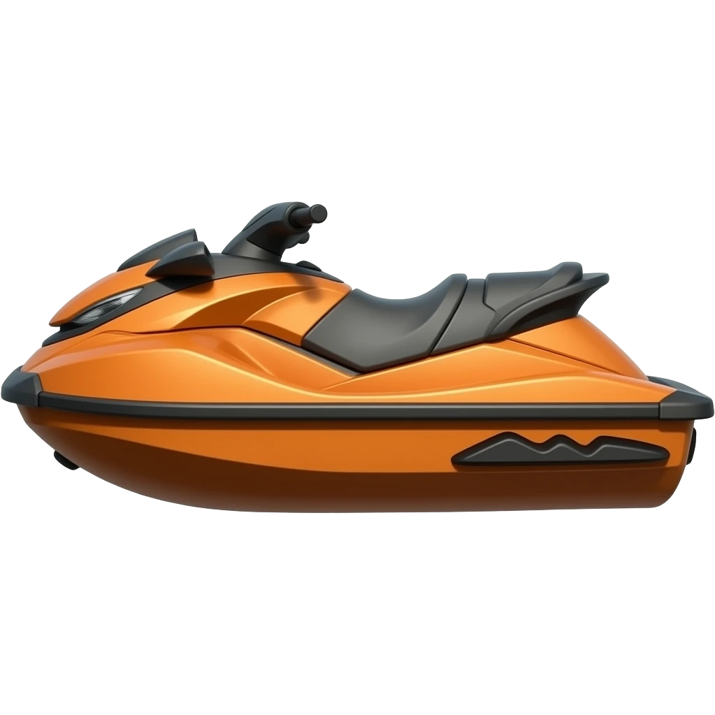 side view orange Jetski emoji