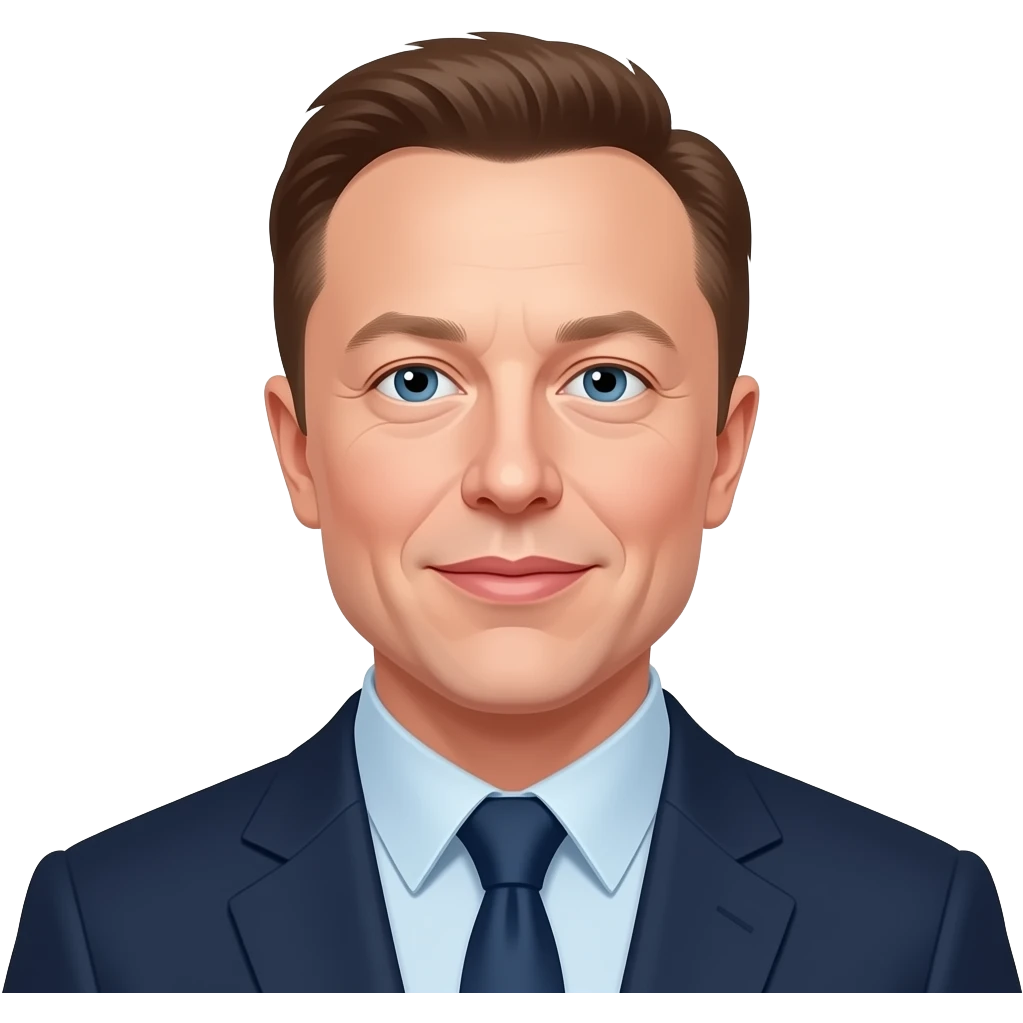 создай илона маска 2d emoji