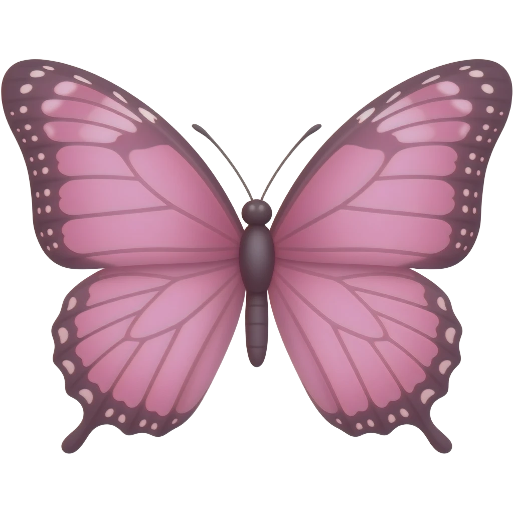 Baby pink butterfly emoji