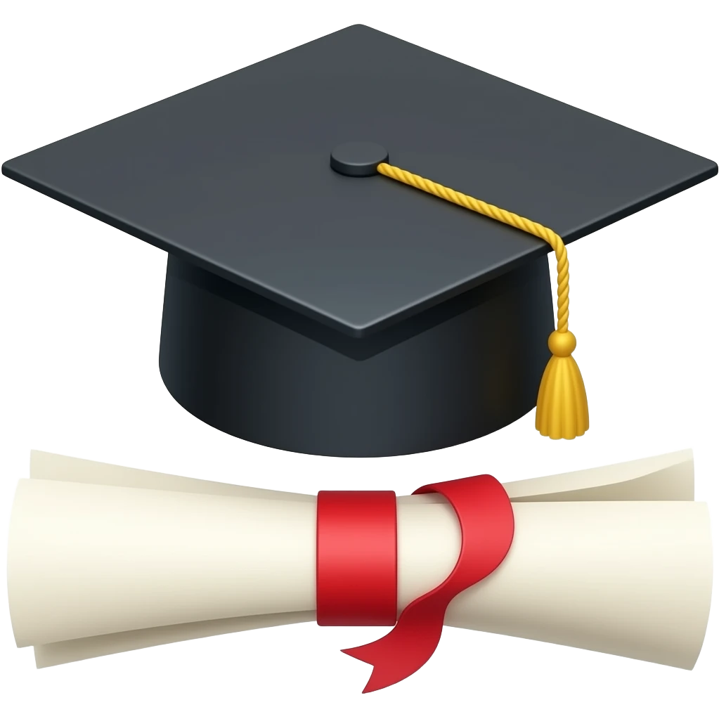 Graduation diploma emoji