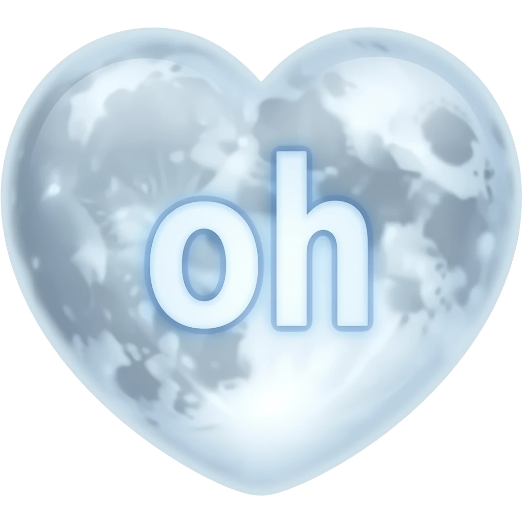 a heart shaped moon with the "repeat" symbol in the middle emoji