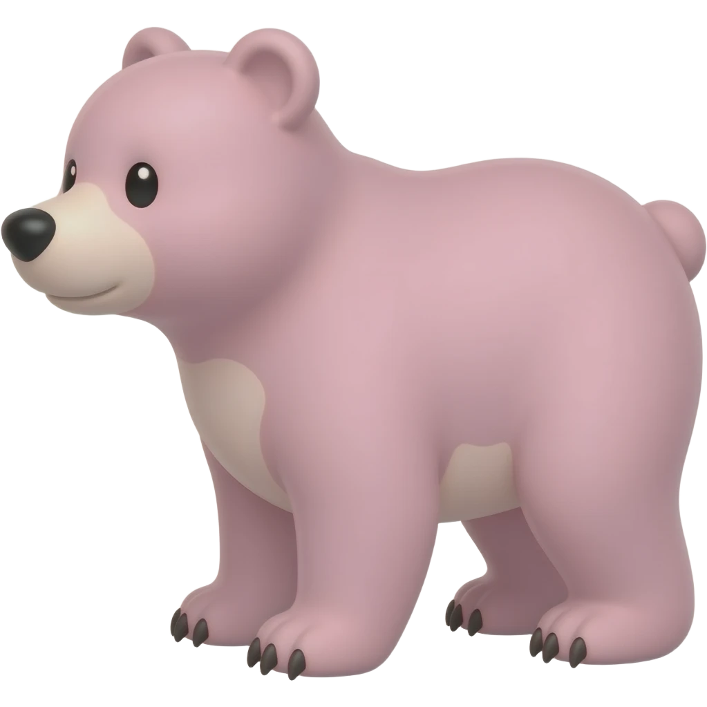 Ours en rose emoji