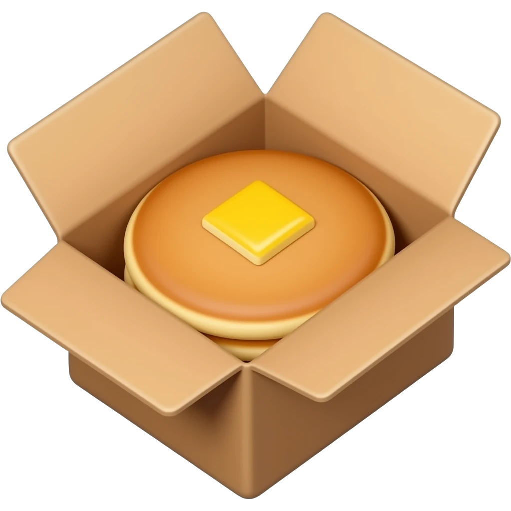 Pancake in box emoji