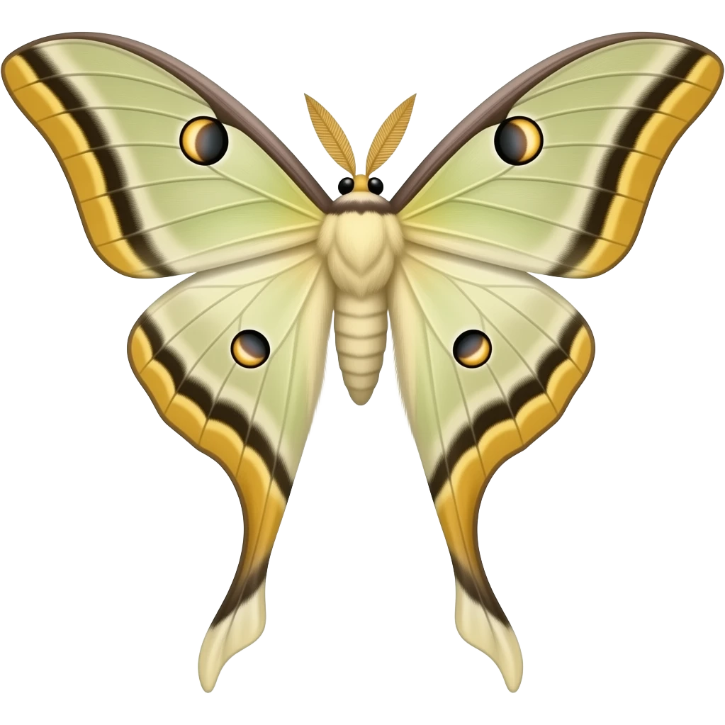 Luna moth emoji