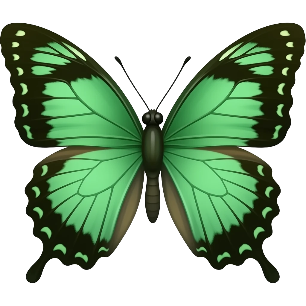 green butterfly emoji