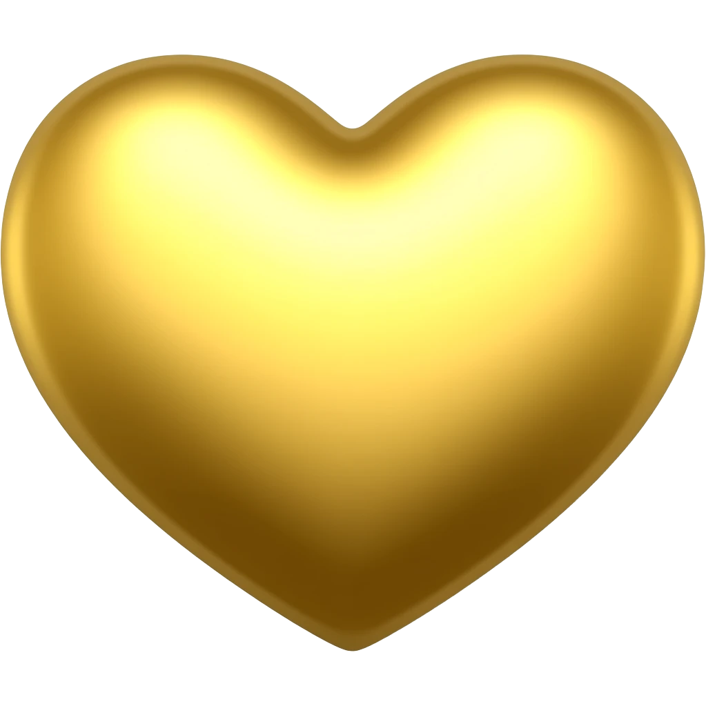 Gold heart emoji