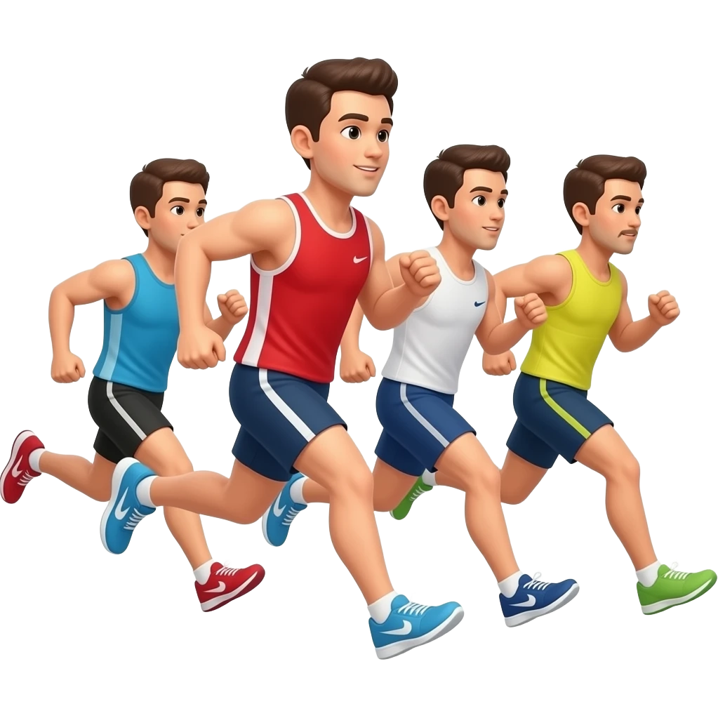 Corredor em equipe emoji