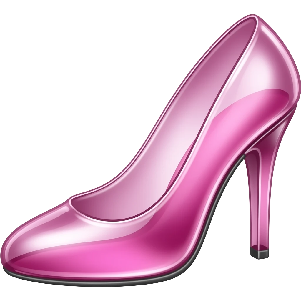 Pink glass slipper emoji