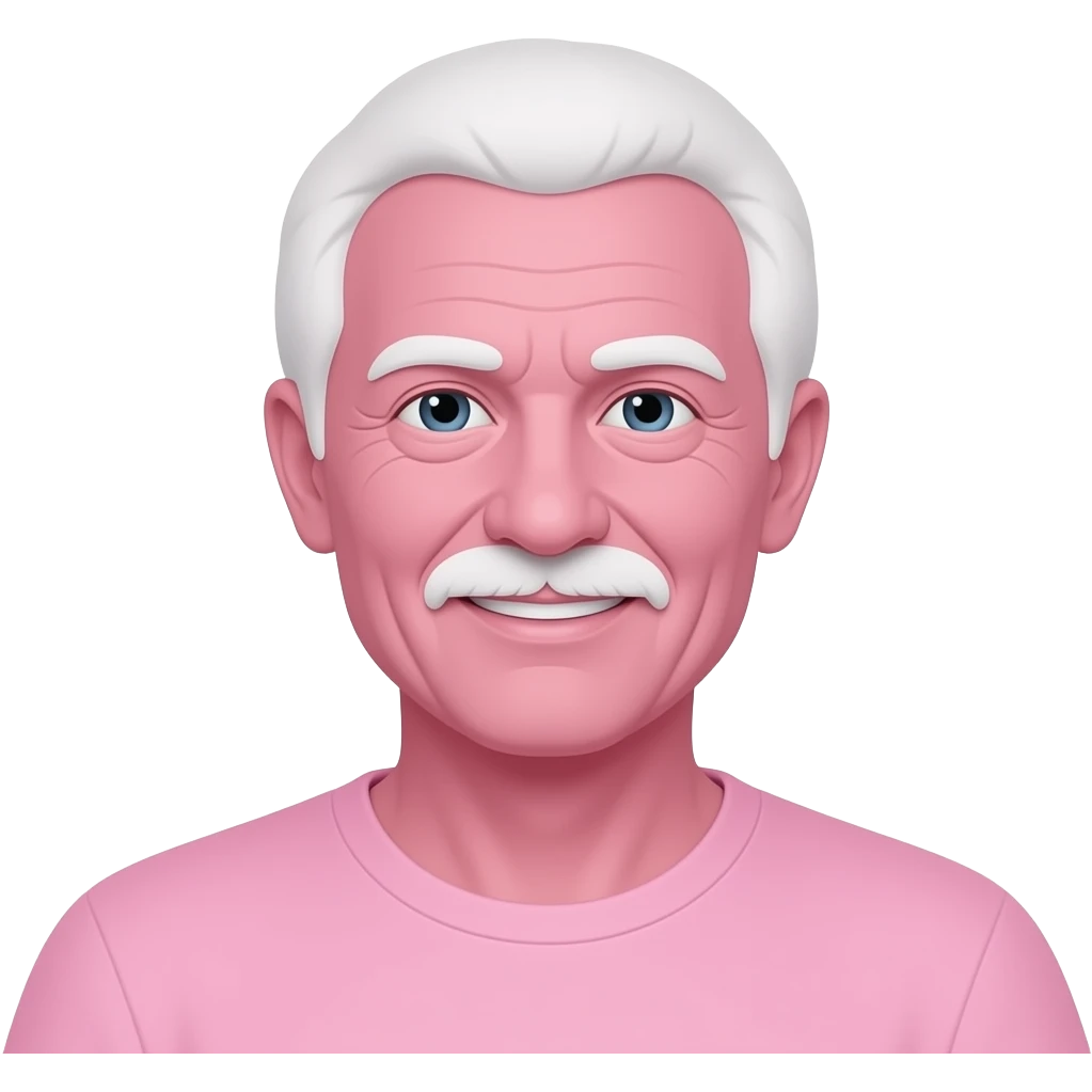 Emoji de una silueta que represente la edad en color rosado emoji