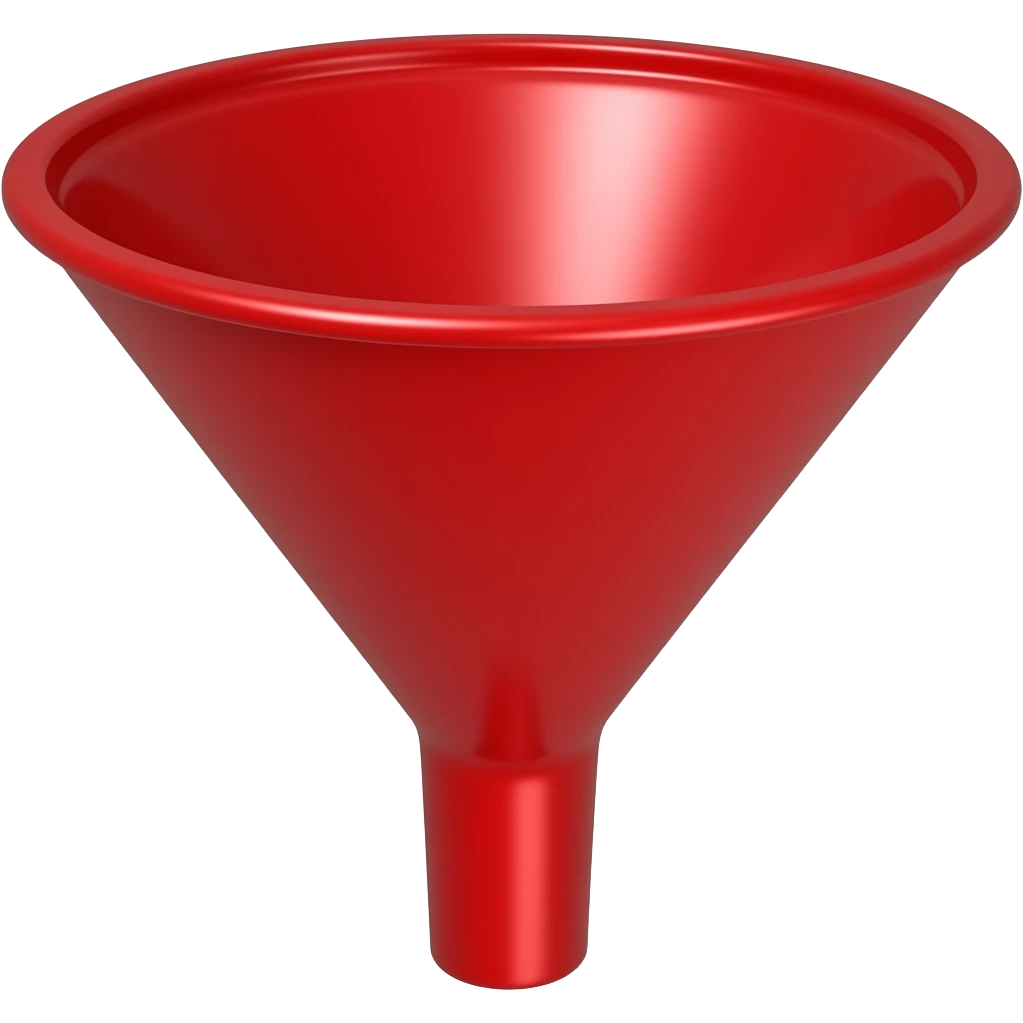 create a red funnel emoji
