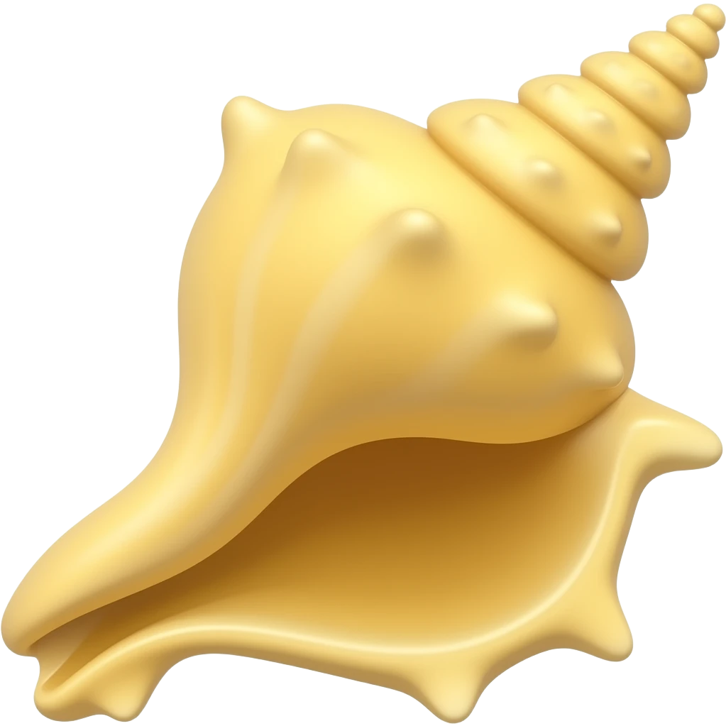 yellow conch seashell emoji