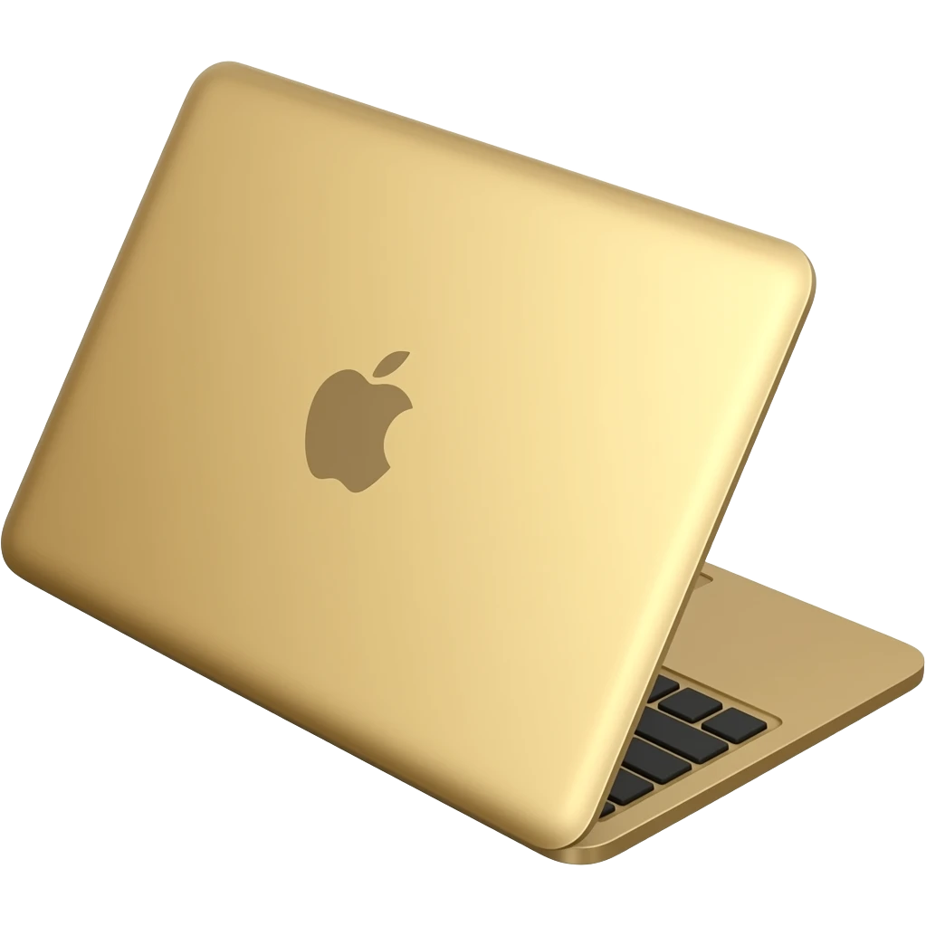 gold macbook emoji