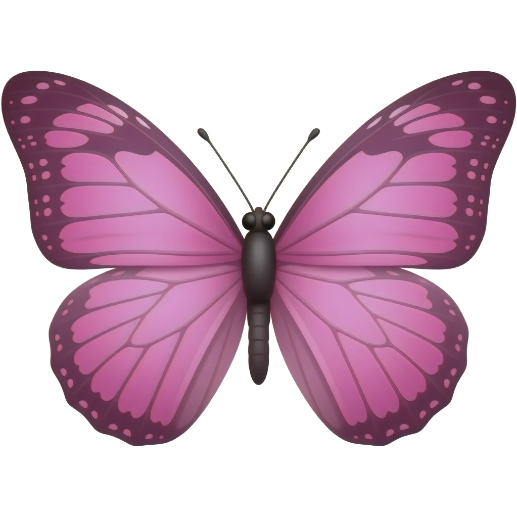 Pink butterfly emoji