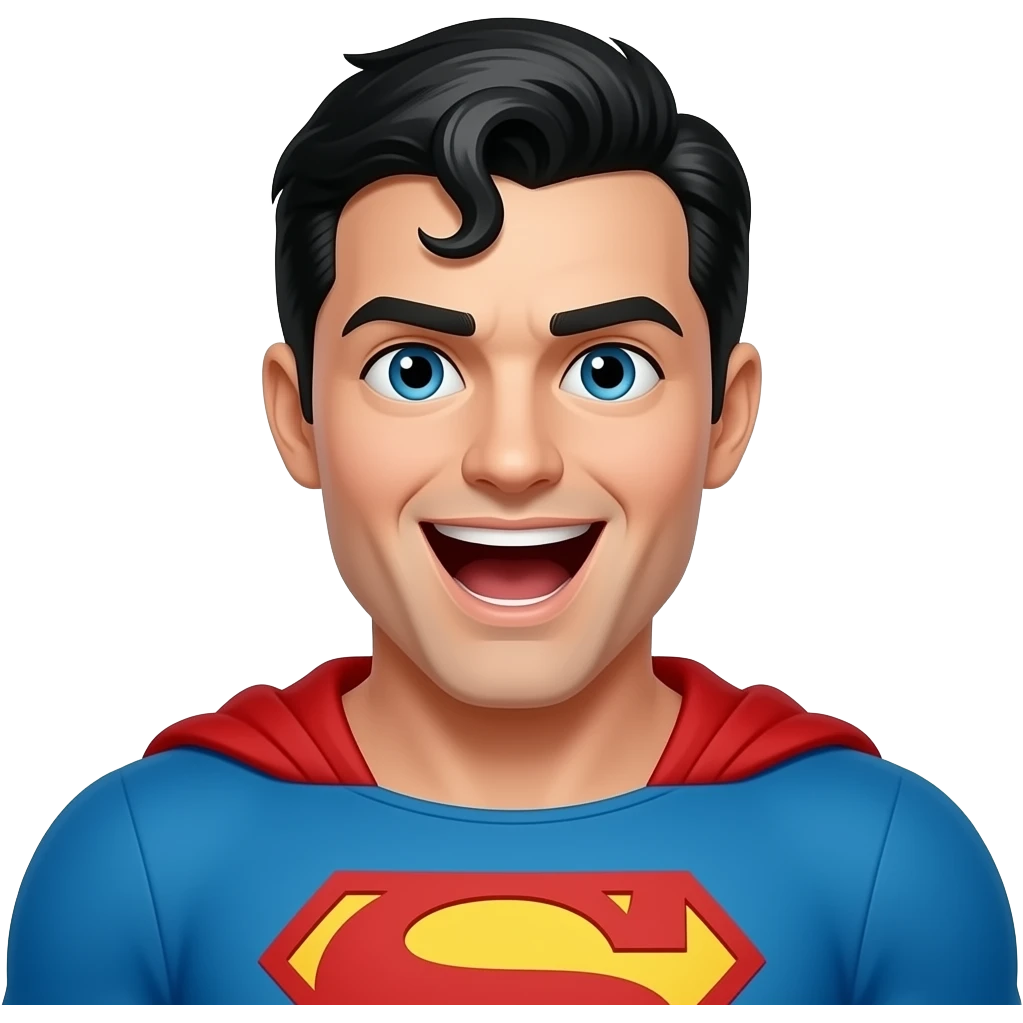 superman with mouth open emoji