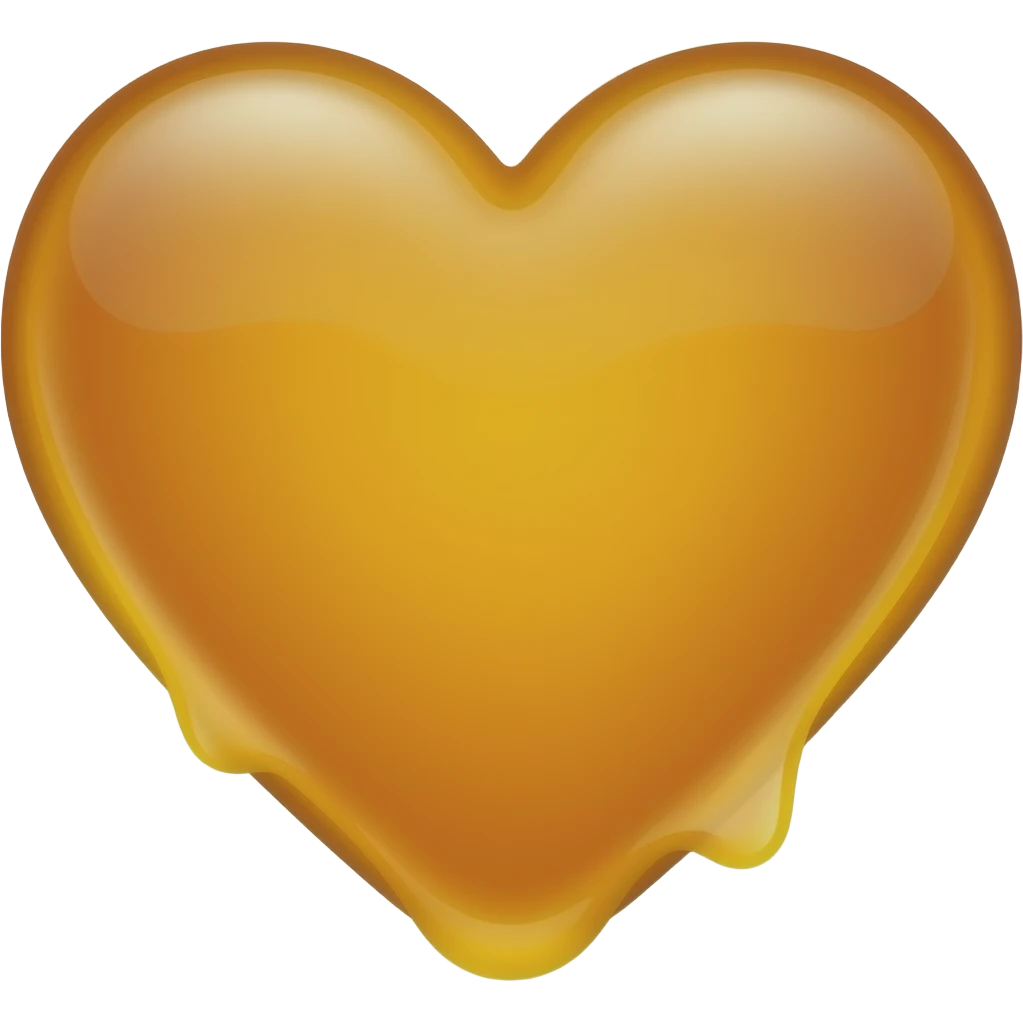 sticky honey heart emoji