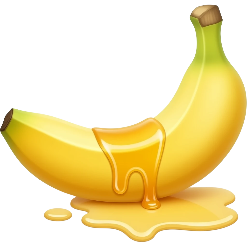 Banana with honey dripping emoji