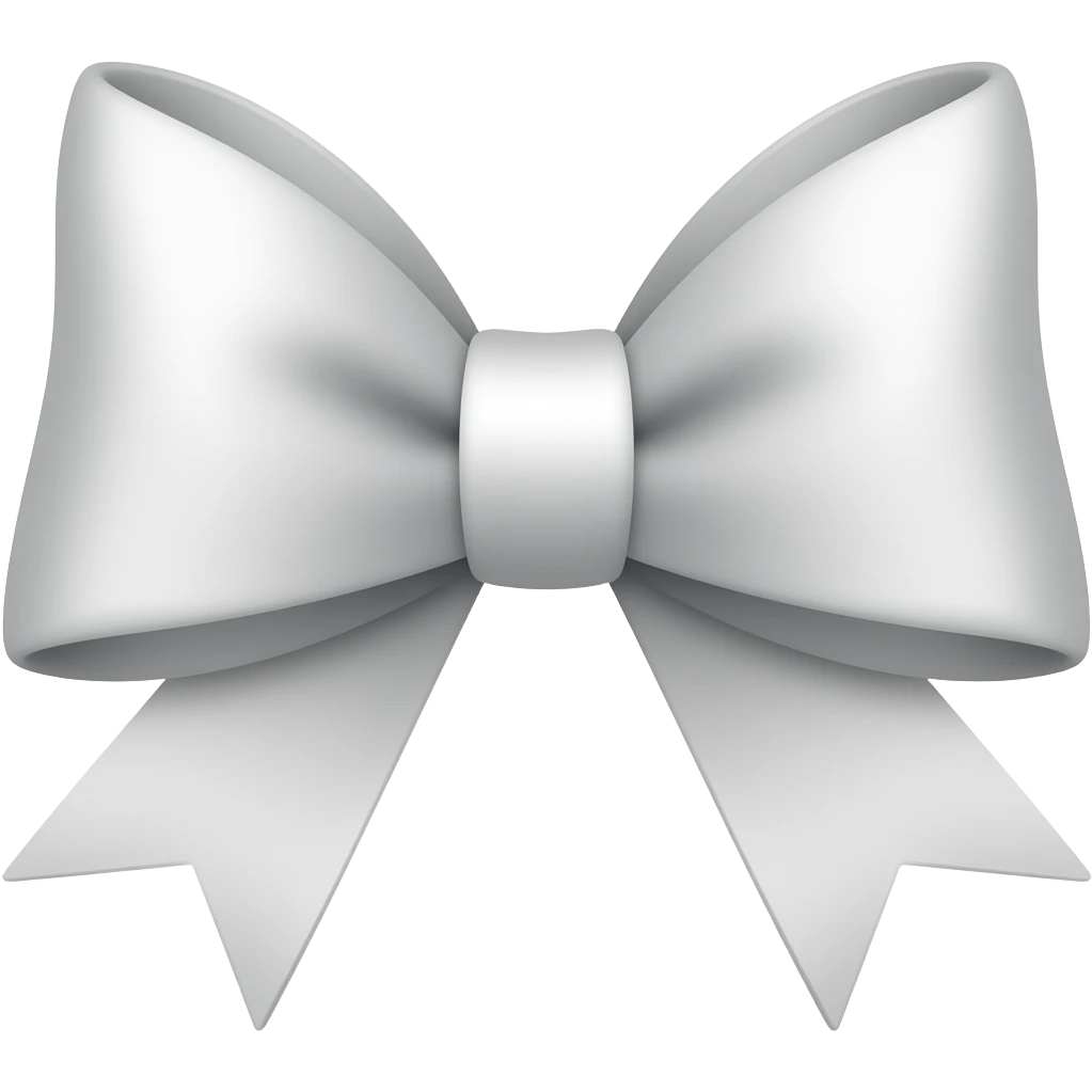 Fiocco grigio e bianco emoji