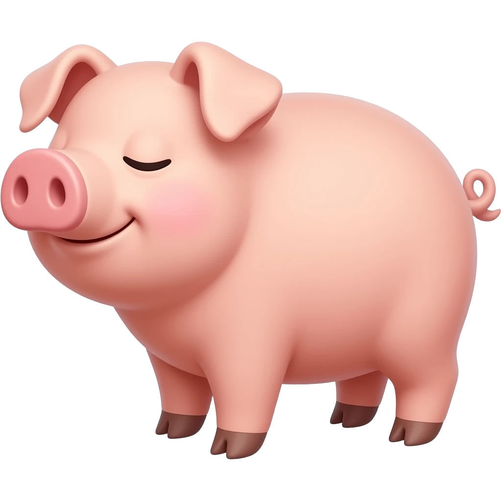 별론데 오케이 하고 있는 돼지 그려줘 emoji