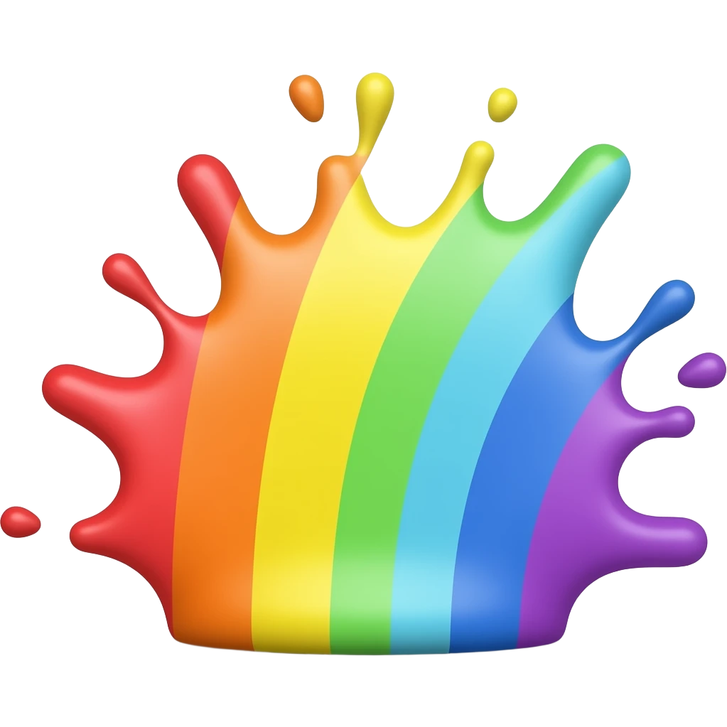 Rainbow splash emoji