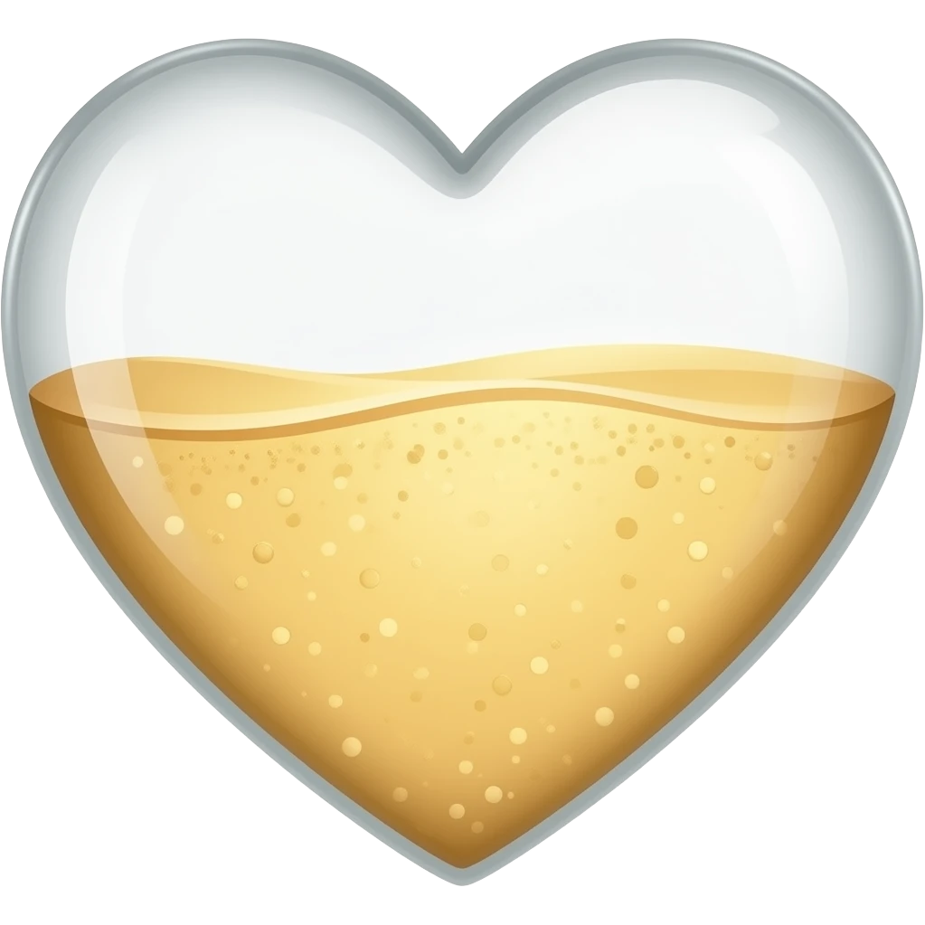 Champagne heart emoji