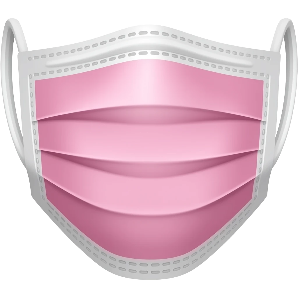 Pink face mask emoji