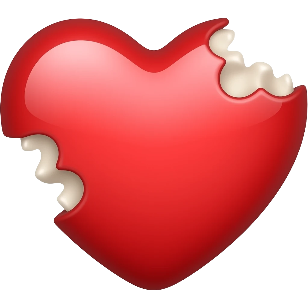Bitten heart emoji
