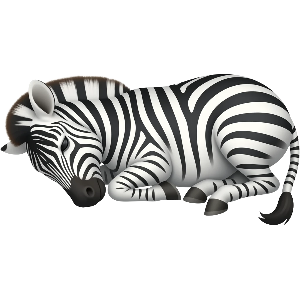 Zebra lying down Sleeping emoji