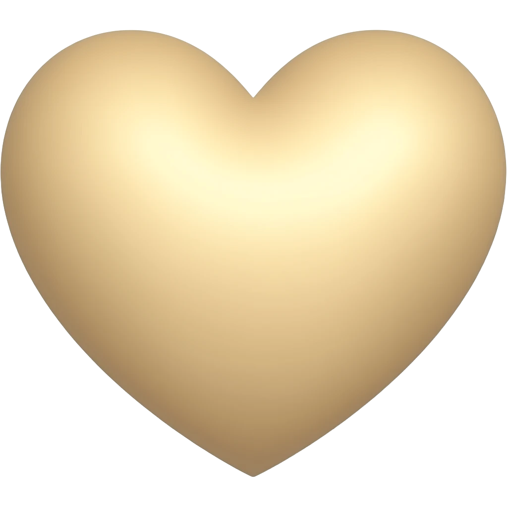 Beige color heart emoji