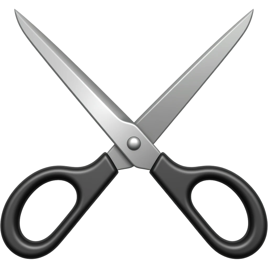 Two scissors facing each other emoji