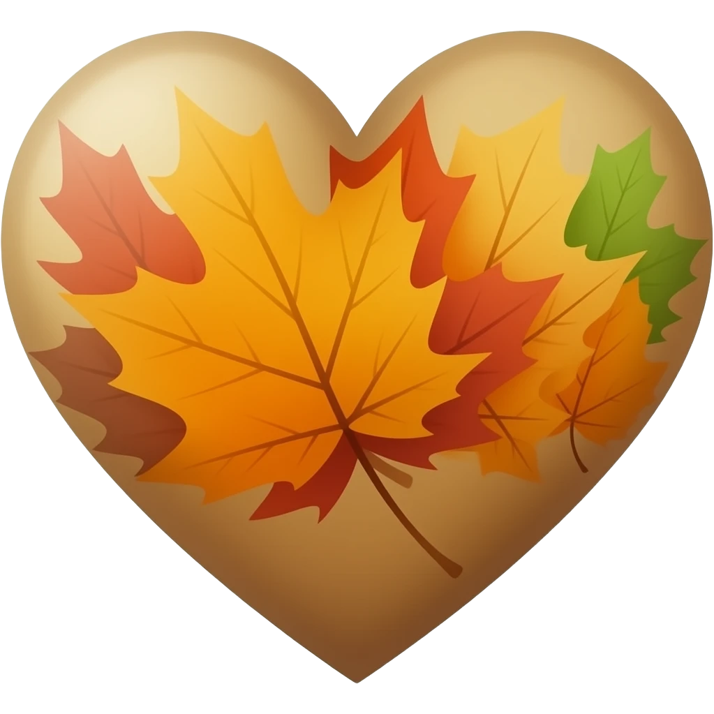Осеннее сердце emoji