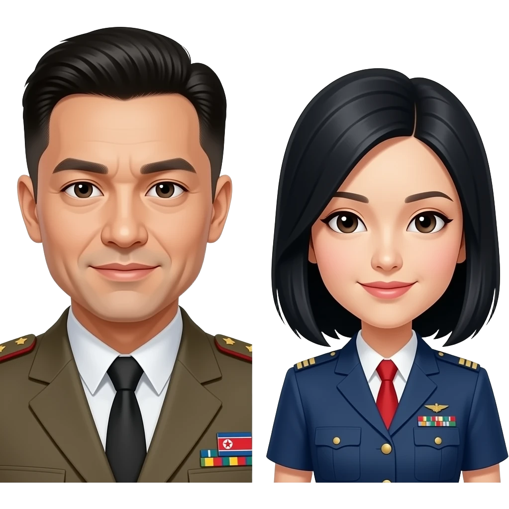 Korra and Asami from the legend of korra both turned out as dictator of Northern Korea emoji