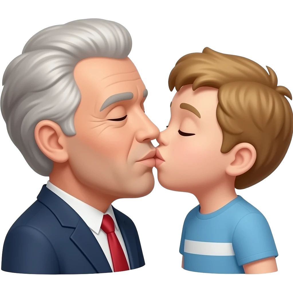 an emoji of jeffrey epstein kissing a kid emoji