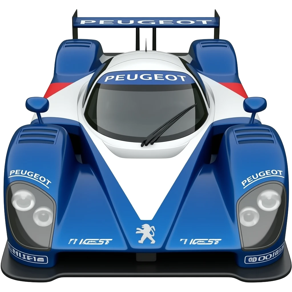 peugeot 905 le mans, highly detailed hyper realistic emoji