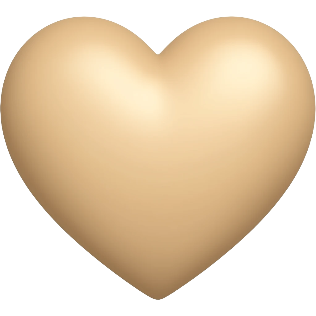 beige heart emoji