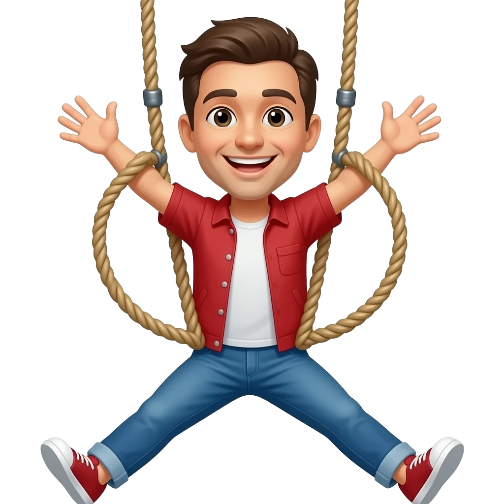 trapeze jumping for joy emoji white skin color emoji
