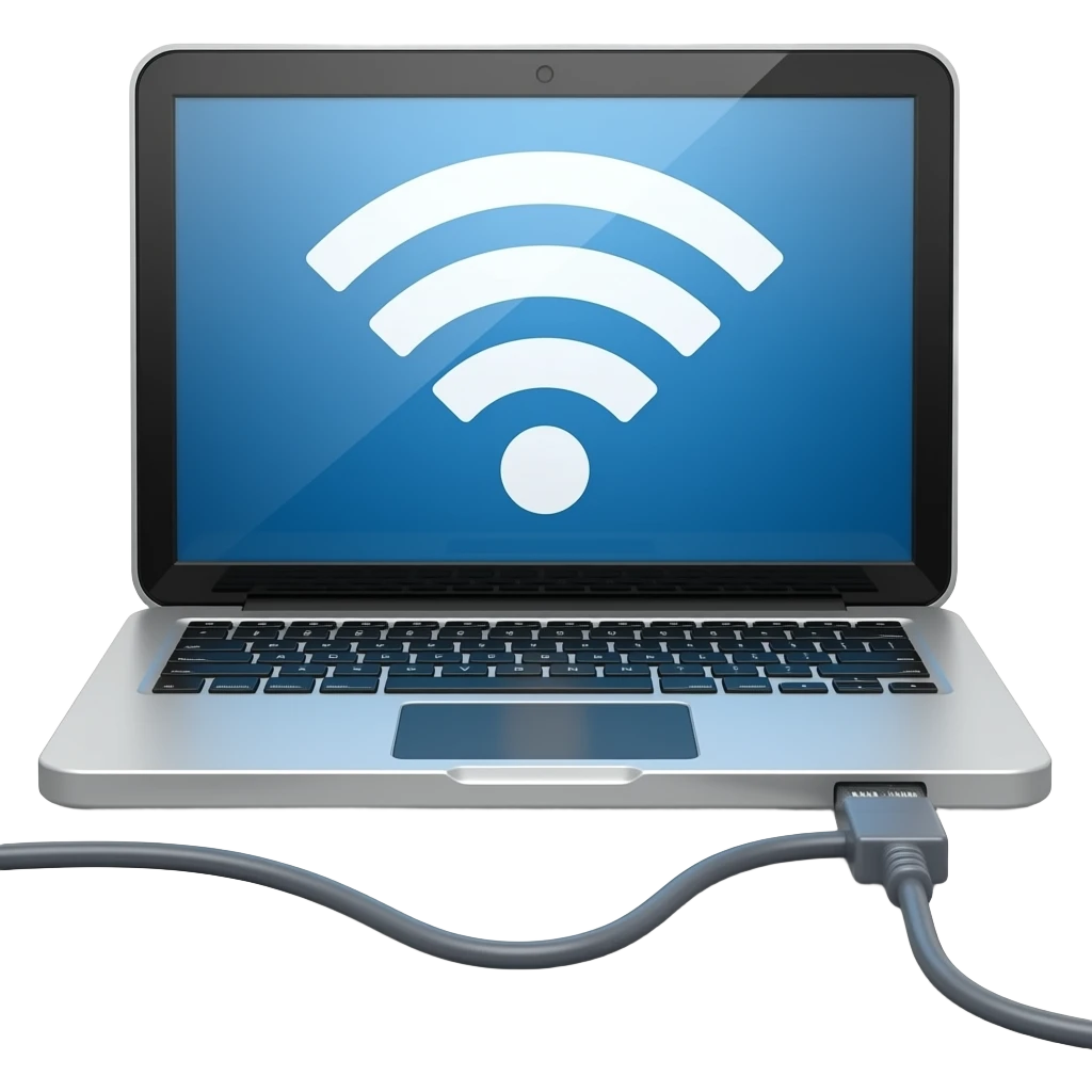 data connecting laptop emoji