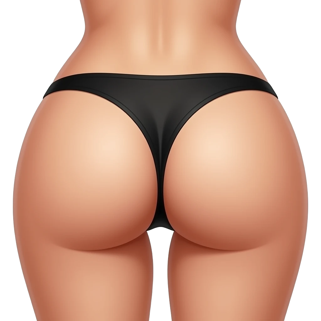 Los glúteos de una mujer y que es te en posición como de perrito  sin nada de prenda ni calson emoji