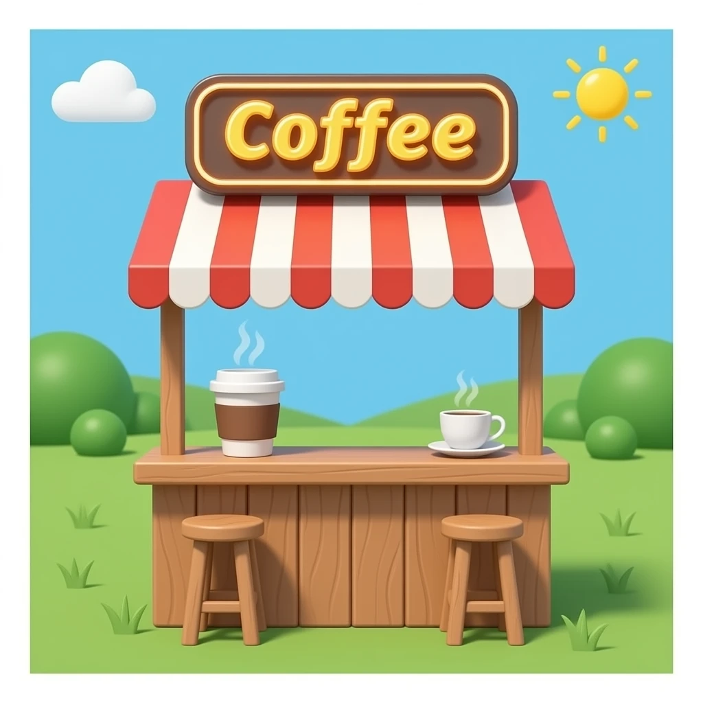 Coffee stall emoji