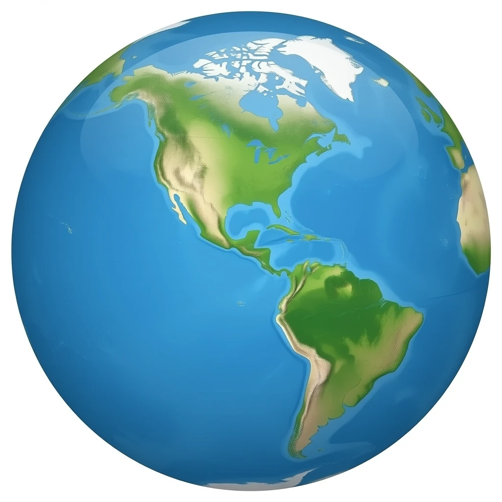 A map of the Americas emoji