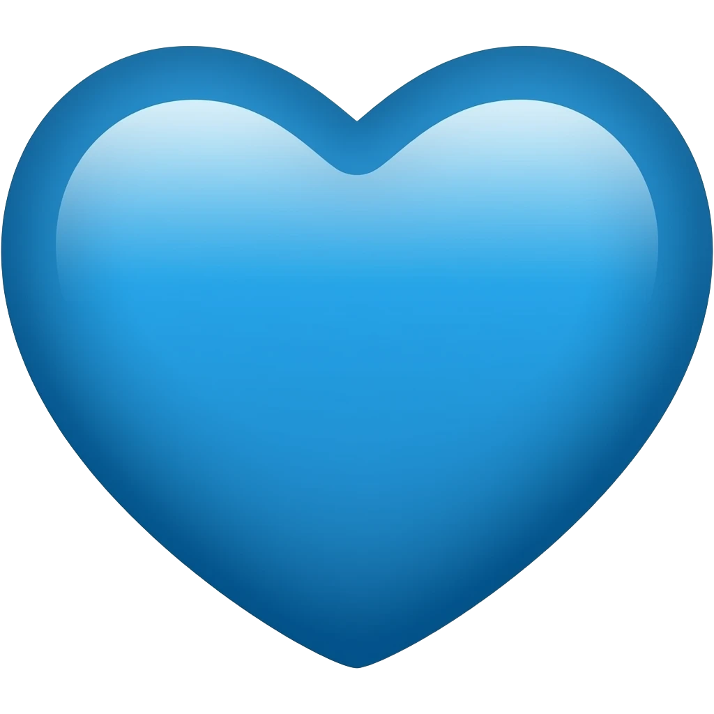 قلب آبی emoji