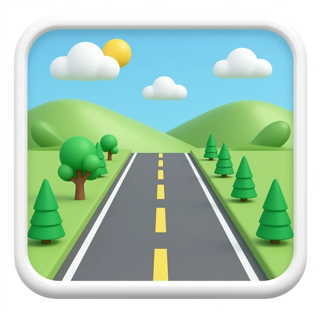 3D road emoji